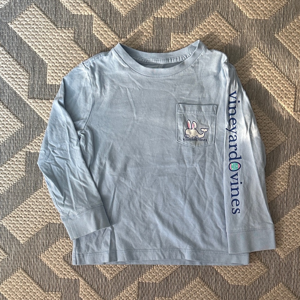 Vineyard Vines Kids Light Blue Long Sleeve Tee